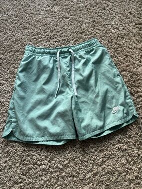 Nike Mint Green Mesh-Lined Athletic Shorts